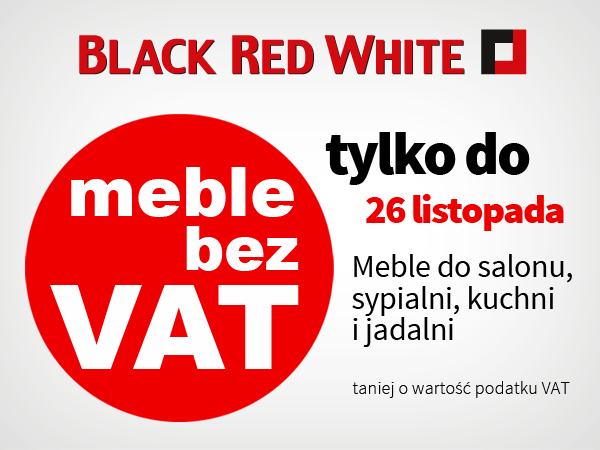 Black Red White obniża ceny mebli o wartość podatku VAT