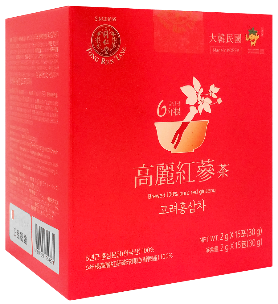 Herbatka z Czerwonego Żeń-Szenia Tong Ren Tang.  Suplement diety