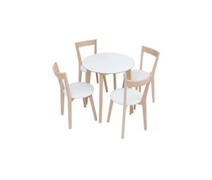 Stół i krzesła Ikka od Black Red White