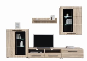 meblościanka Avrora Black Red White