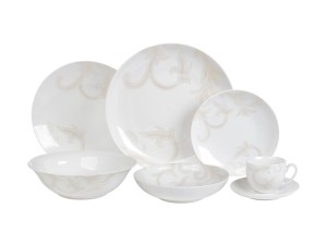 Komplet obiadowy Arabesque, Black Red White