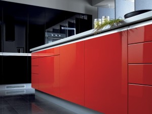 Kuchnia 38th Elysee Avenue Black Red White - czerwony